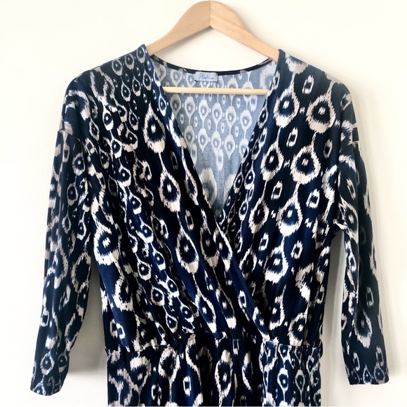 Abbeline navy blue geometric tie dye print romper size XL - Picture 2 of 8